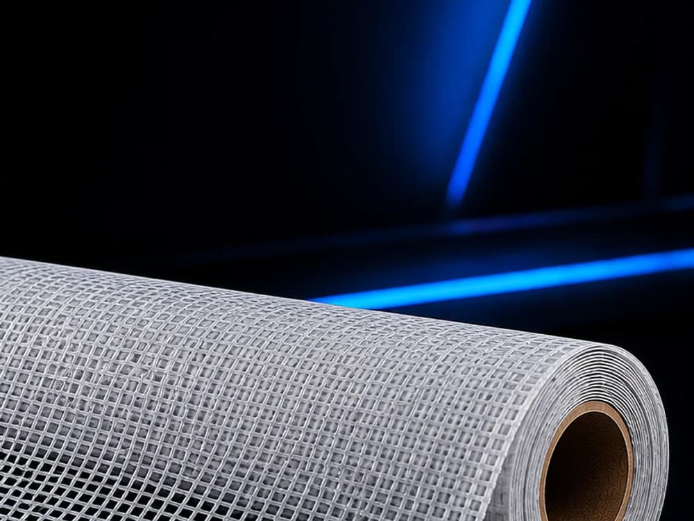 Mesh háló molinó alapanyag — 270 g/m², széláteresztő hálós PVC tekercs építési homlokzatra