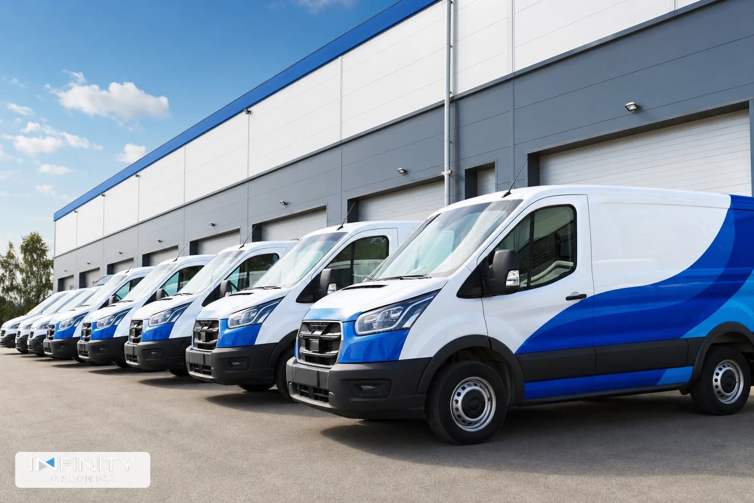 Flotta egysegesites - ceges autopark branding - Infinity Graphics