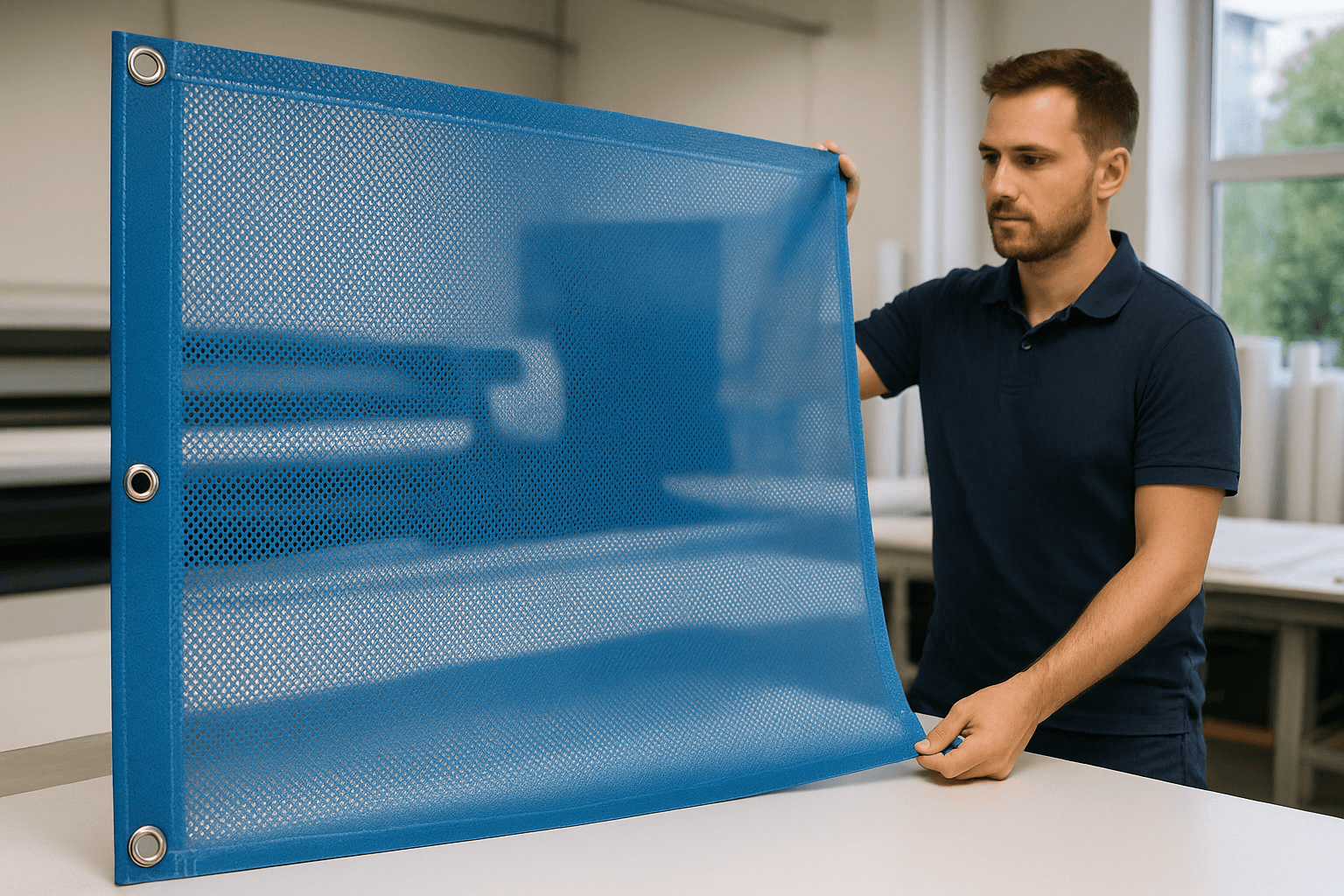 Mesh Anyag: Amikor a Részlegesen Átlátszó Megoldás Jobb - Infinity Graphics