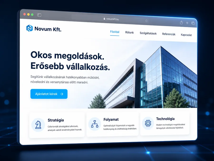 Bemutatkozó weboldal — weboldal mockup