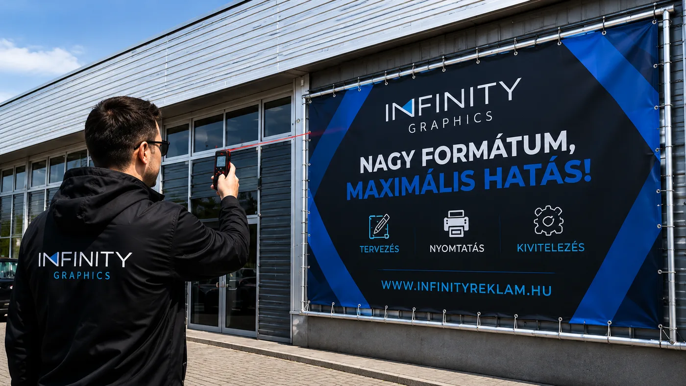 Molinó helyszíni felmérése a homlokzaton — méret, rögzítési pontok és szélterhelés tisztázása | Infinity Graphics